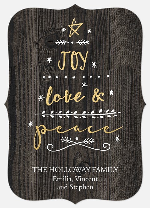 Rustic Nostalgia Holiday Photo Cards