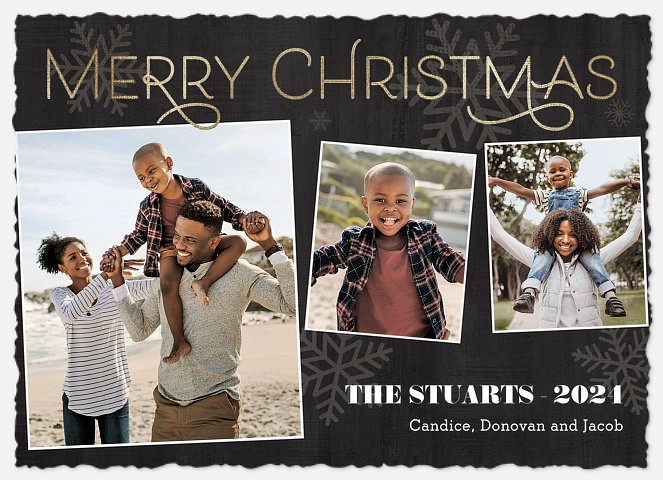 Snowflake Whispers Holiday Photo Cards