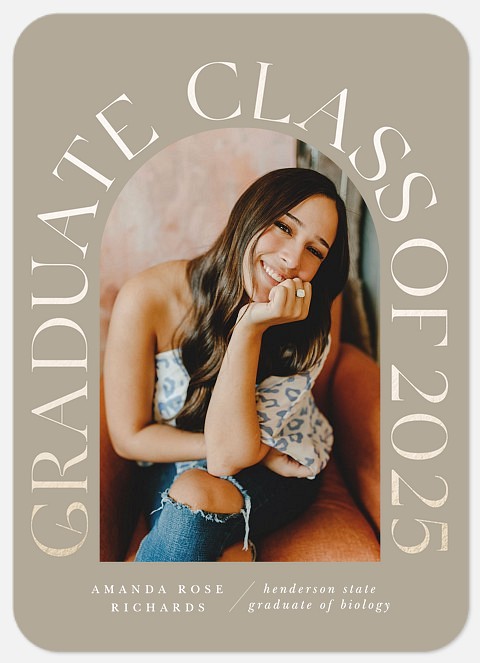 Arched Text Graduation Cards