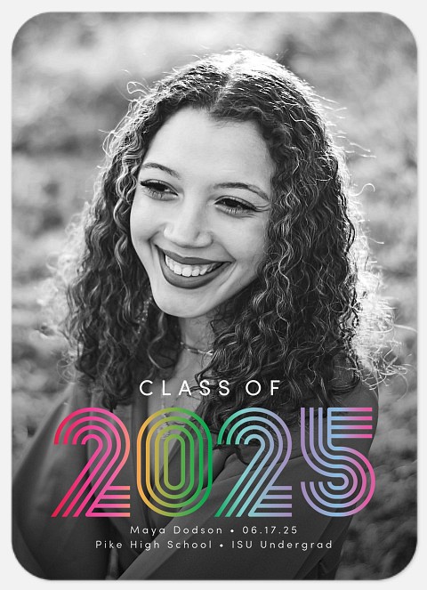 Retro Inline Graduation Cards