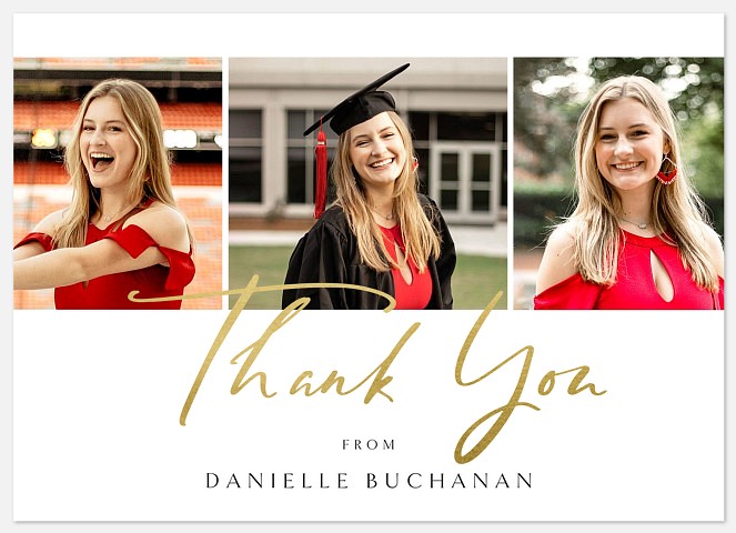 Scripted Thank You Graduation Thank You Cards