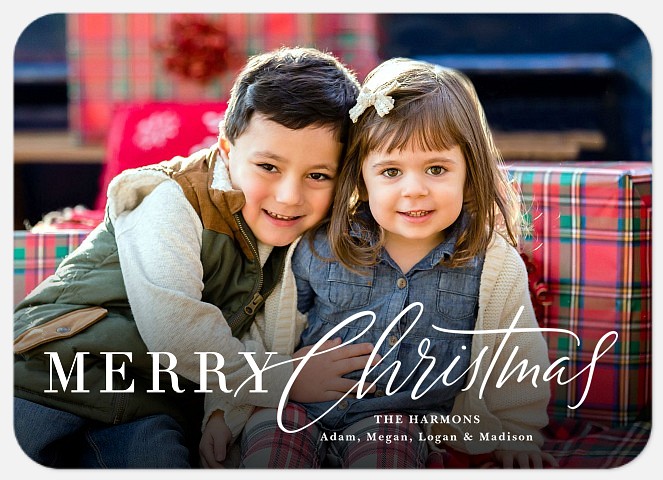 Modern Elegance Holiday Photo Cards