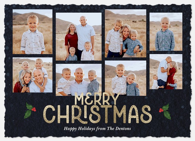 Midnight Berry Holiday Photo Cards