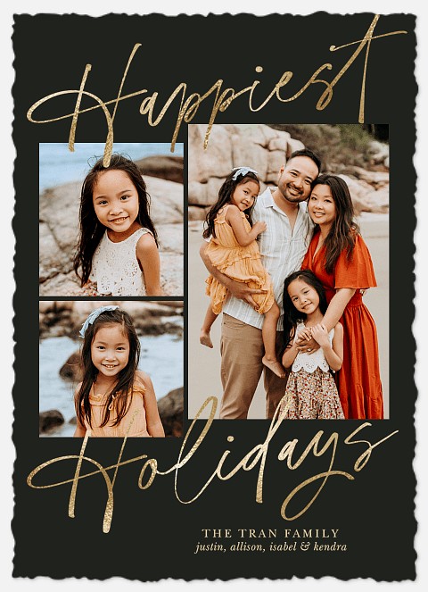 Elegant Tone New Years Photo Cards