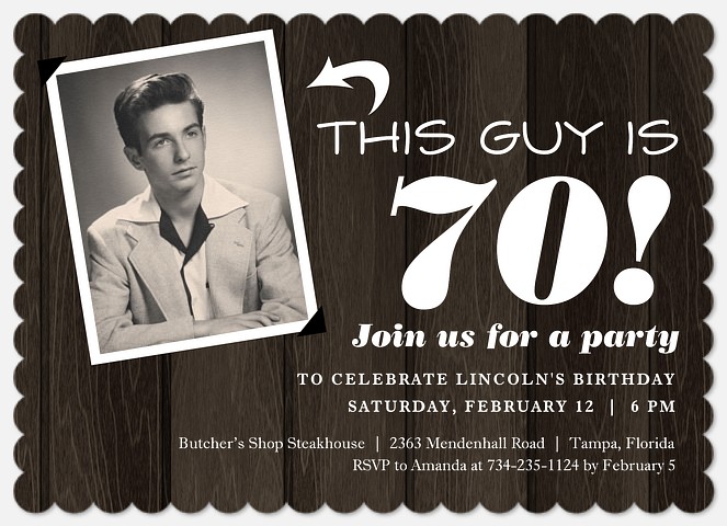 Retro Panelling  Adult Birthday Invitations