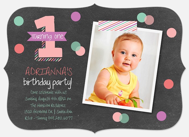Confetti One Kids' Birthday Invitations