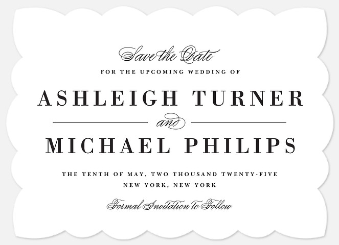 Timeless Perfection Save the Date Photo Cards
