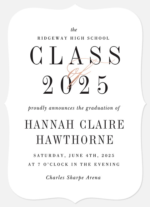 Simple Class Graduation Invitations
