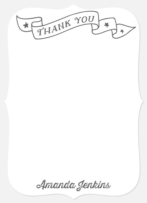 Star-Spangled (Banner) Thank You Cards for Babies