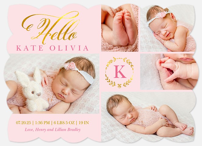 Brightest Gift Baby Birth Announcements