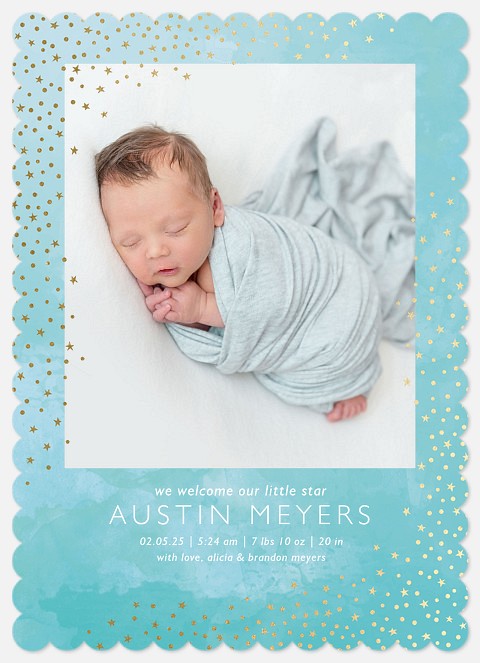 Little Stars Baby Birth Announcements