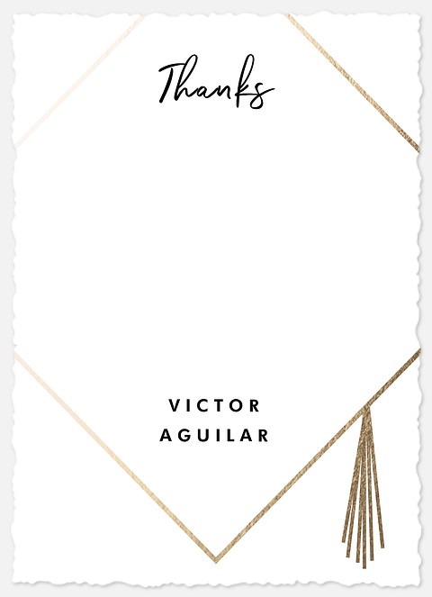 Luxe Mortarboard Thank You Cards 