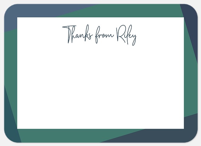 Cool Color Frame Thank You Cards 