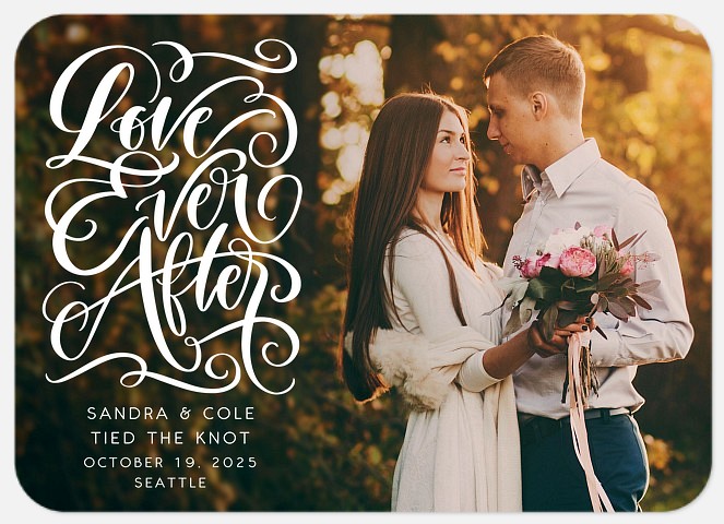 Enchanting Swirls Wedding Announcements