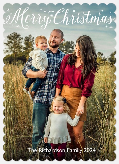 Classically Written Holiday Photo Cards