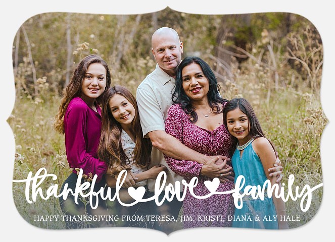 Thankful Love Family Thanksgiving Cards