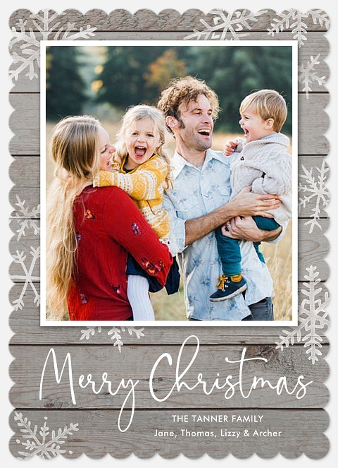 Weathered Snowflakes All Holiday Cards