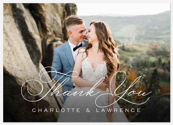 Sweet Script Wedding Thank You Cards