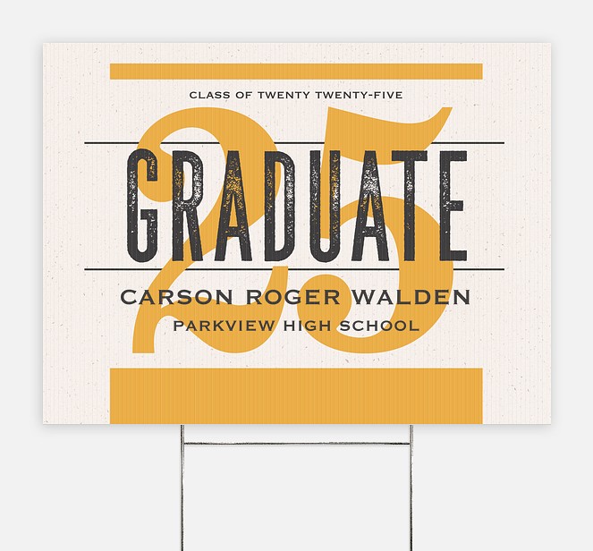 Newsprint Grad Graduation Yard Signs