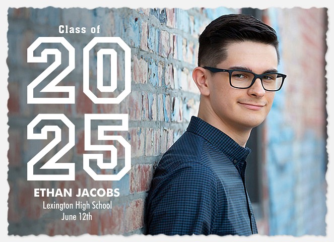Outlined Year Graduation Cards
