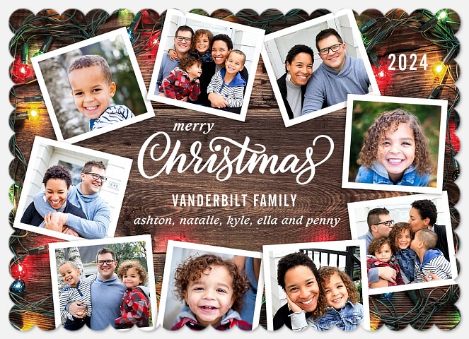 Lights Aglow Photo Christmas Cards