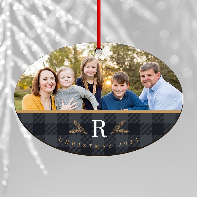 Family Plaid Custom Ornaments