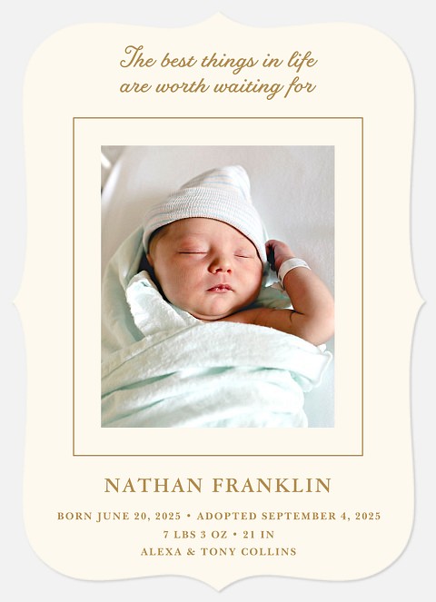 Waited For You Baby Birth Announcements