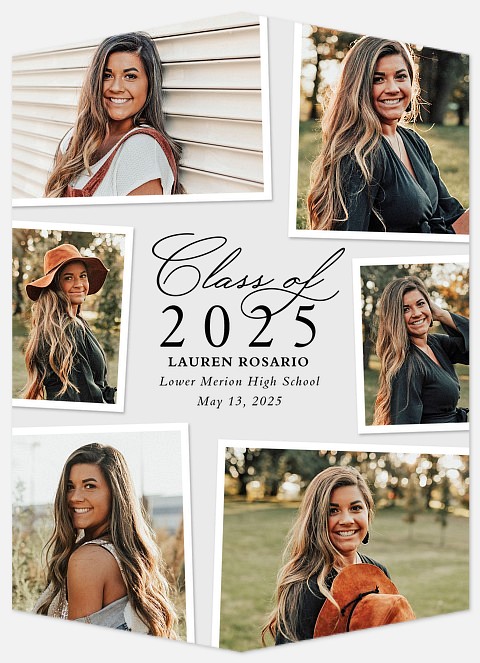 Angled Snapshots Graduation Cards
