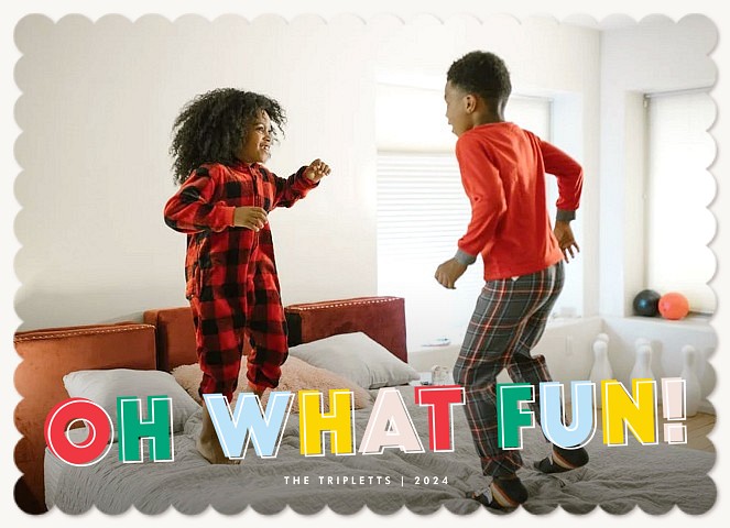 Fun Typography Personalized Holiday Cards