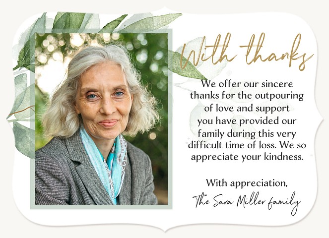 Delicate Remembrance Memorial & Sympathy Cards