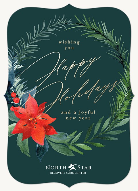 Botanical Bliss Business Holiday Cards