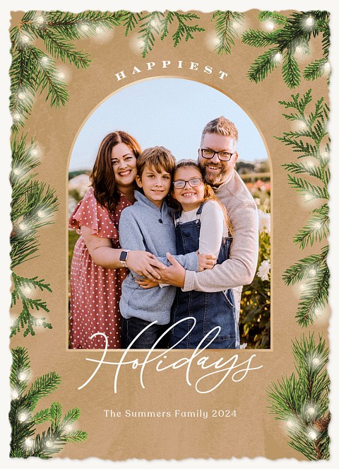 Pine Archway Personalized Holiday Cards