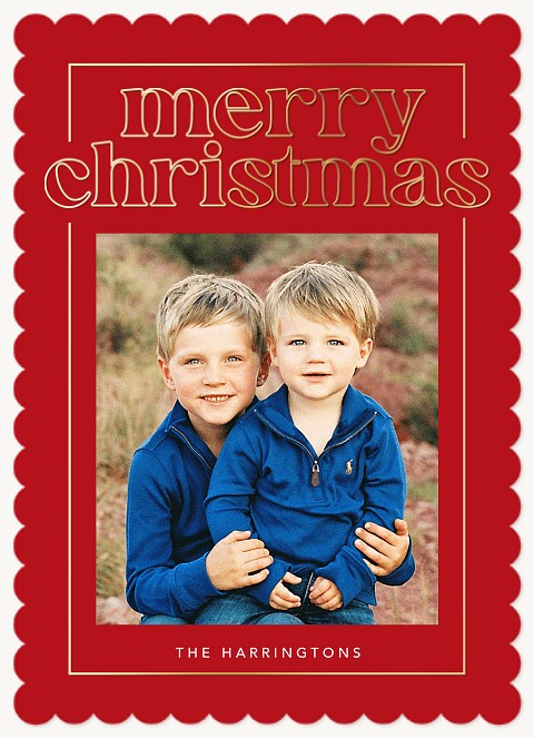 Christmas Border Personalized Holiday Cards