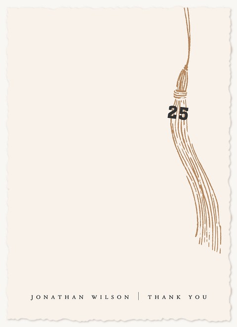 Golden Elegance | Graduation Thank You Cards