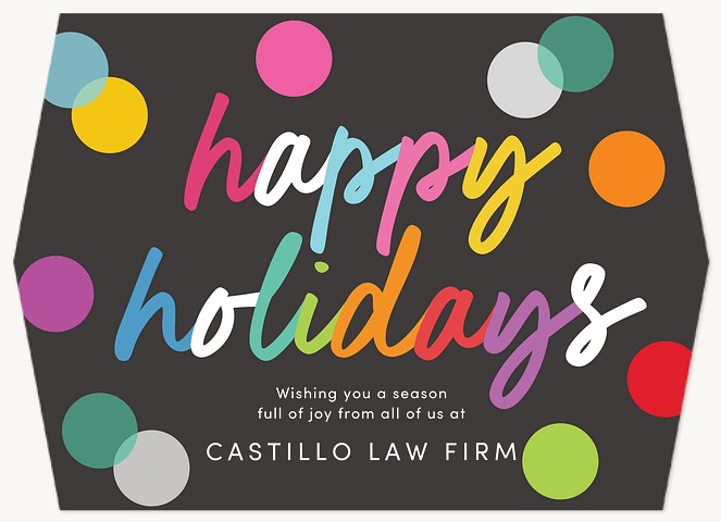 Colorful Fun Business Holiday Cards