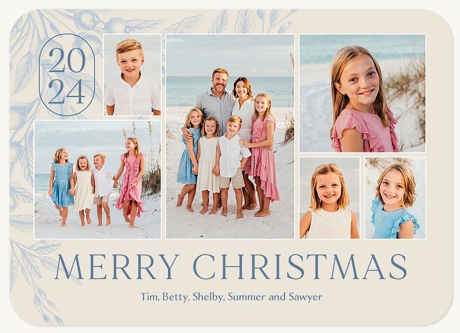 Juniper Toile Personalized Holiday Cards