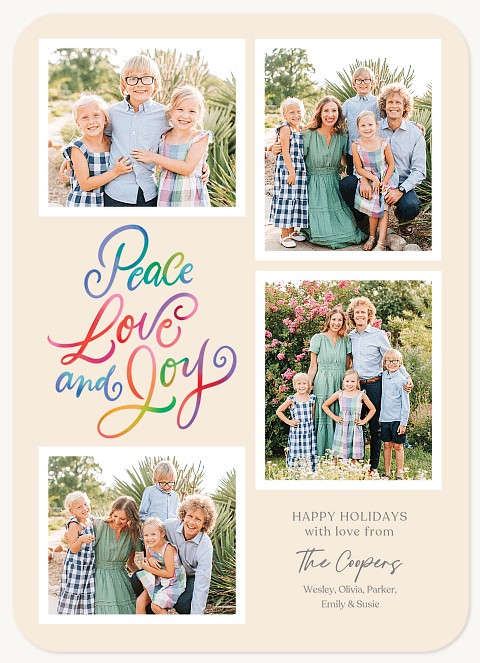 Prismatic Balayage Personalized Holiday Cards