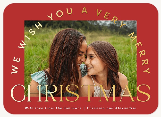Glowing Arch Personalized Holiday Cards
