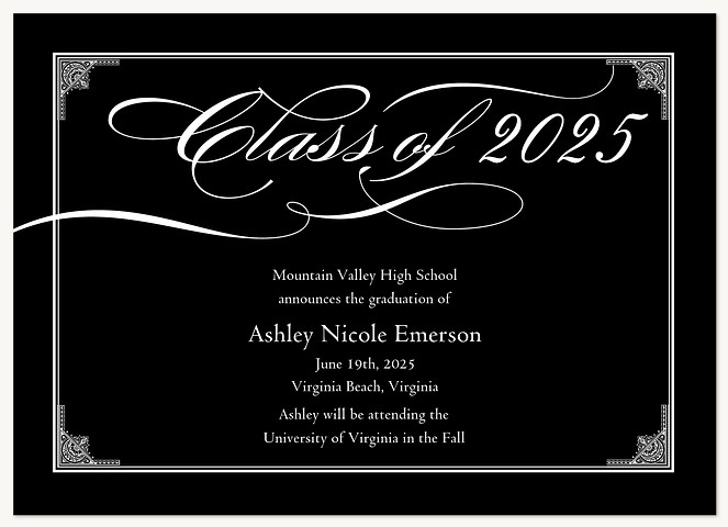Class Perfection Graduation Announcements