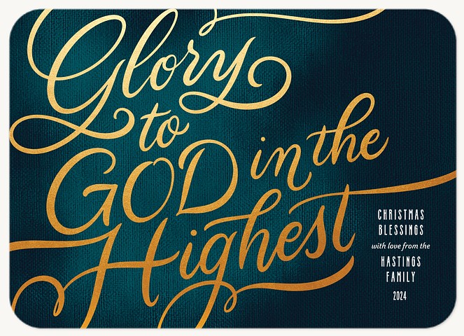 Godly Script Personalized Holiday Cards