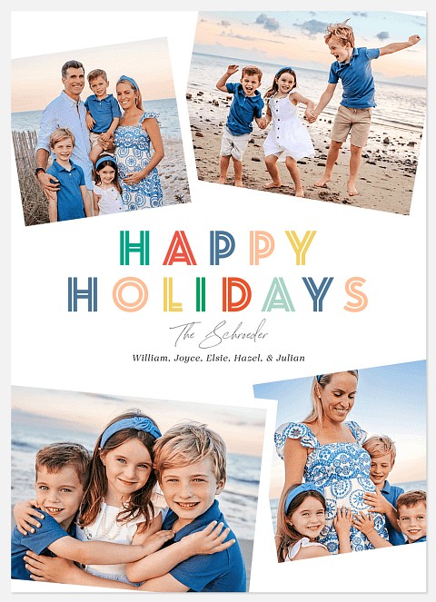 Bold & Colorful Photo Christmas Cards