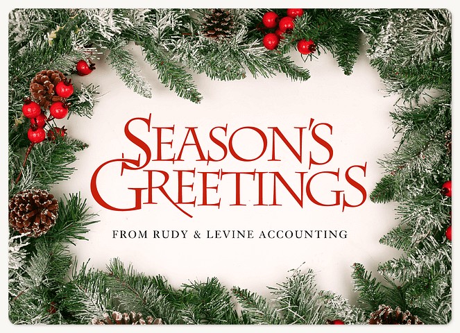 Forest Garland Holiday & Christmas Magnet Cards