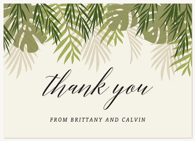 Under the Palms Thank You Cards 