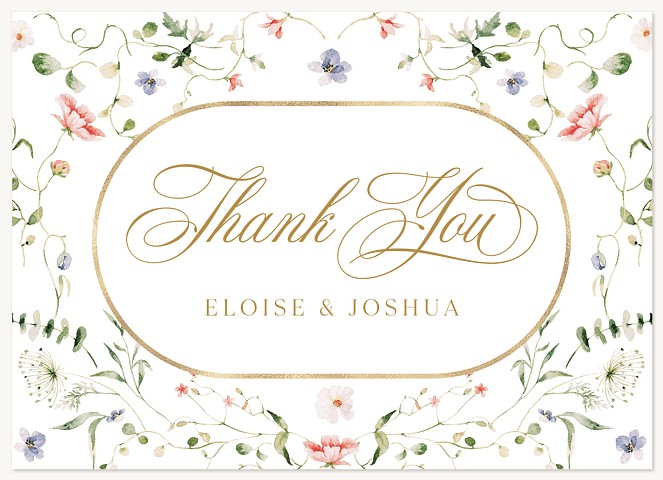 Wildflowers Thank You Cards 