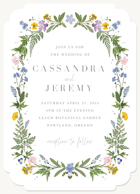 Pressed Blooms Wedding Invitations