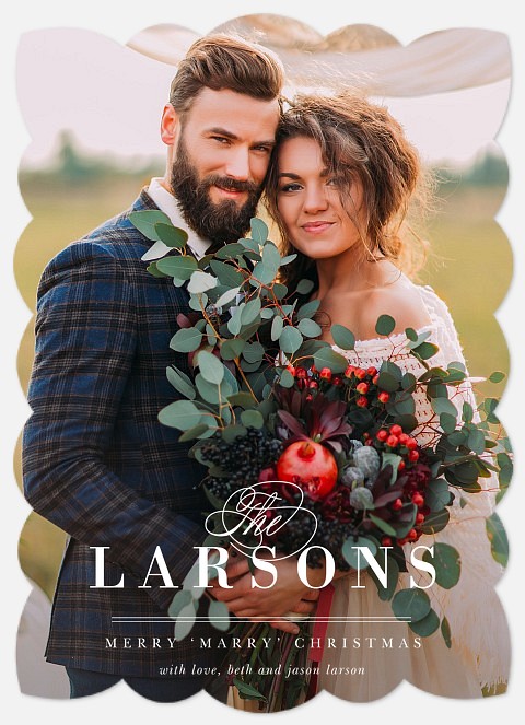 Merry Marry Newlywed Christmas Cards