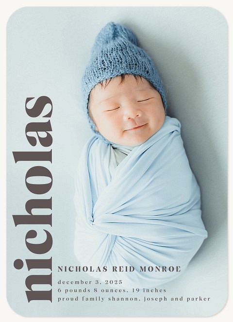 Tiny Miracle Baby Announcements