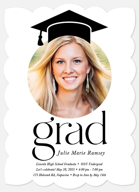 Mortarboard Cutout Graduation Cards