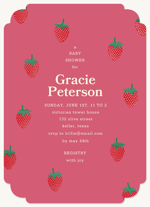 Berry Sweet Baby Shower Invites
