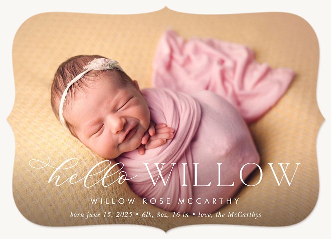 Refined Hello Baby Announcements